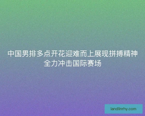 中国男排多点开花迎难而上展现拼搏精神全力冲击国际赛场 中国男排多点开花迎难而上展现拼搏精神全力冲击国际赛场
